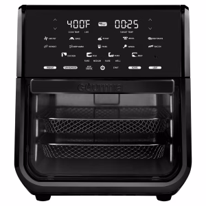 Gourmia All-in-One 14-Quart Air Fryer, Oven, Rotisserie, Dehydrator with Temperature Probe, Black