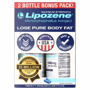 Lipozene Amorphophallus Konjac Maximum Strength Weight Loss Pills, 60Ct