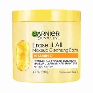 Garnier SkinActive Erase It All Makeup Cleansing Balm Vitamin C, Face Cleanser, 4.2 oz